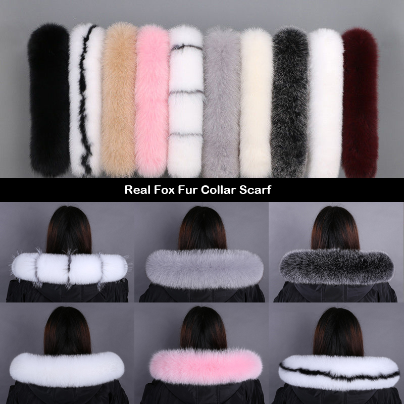 Body Jewelry Luxury - Women Luxury Natural Fox Fur Scarf