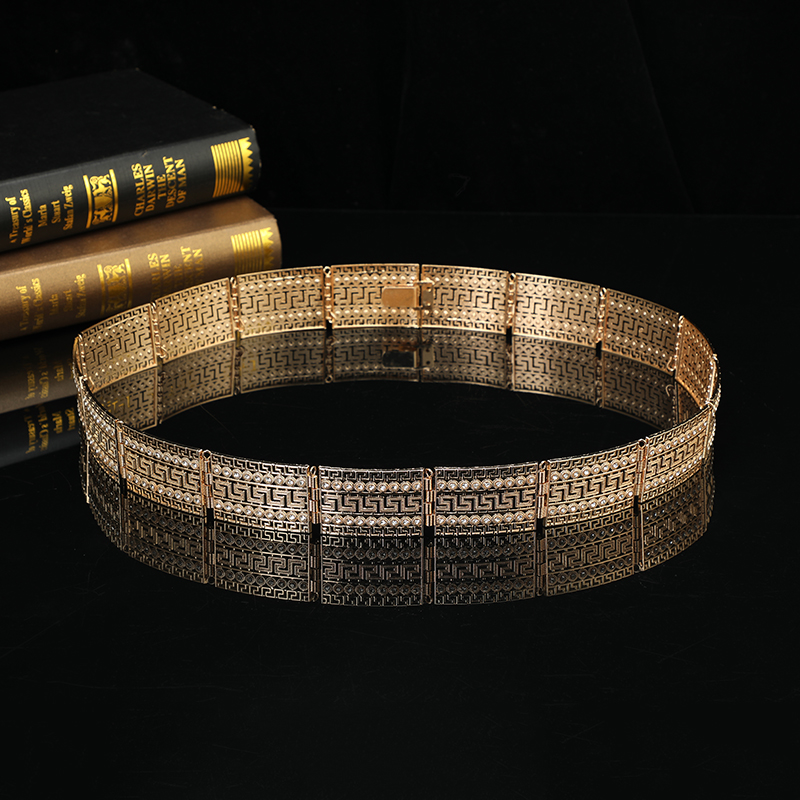 Body Jewelry Luxury - Vintage Kaftan Crystal Gold Belt Morocco