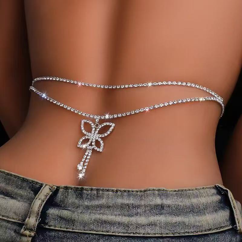 Body Jewelry Luxury - Luxury Rhinestone Double Chain Water Drop