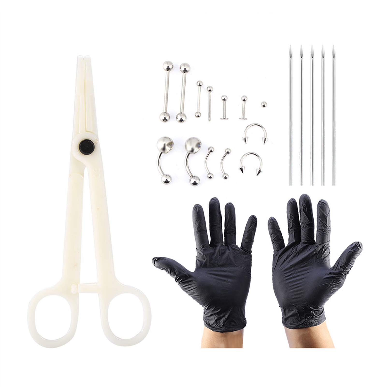 Body Jewelry Kit - 20pcs /set Tongue Nose Belly Button
