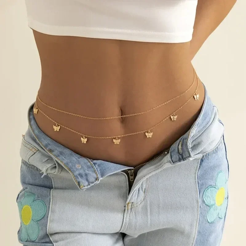 Body Jewelry Types - New Charm Sexy Double Layer Butterfly