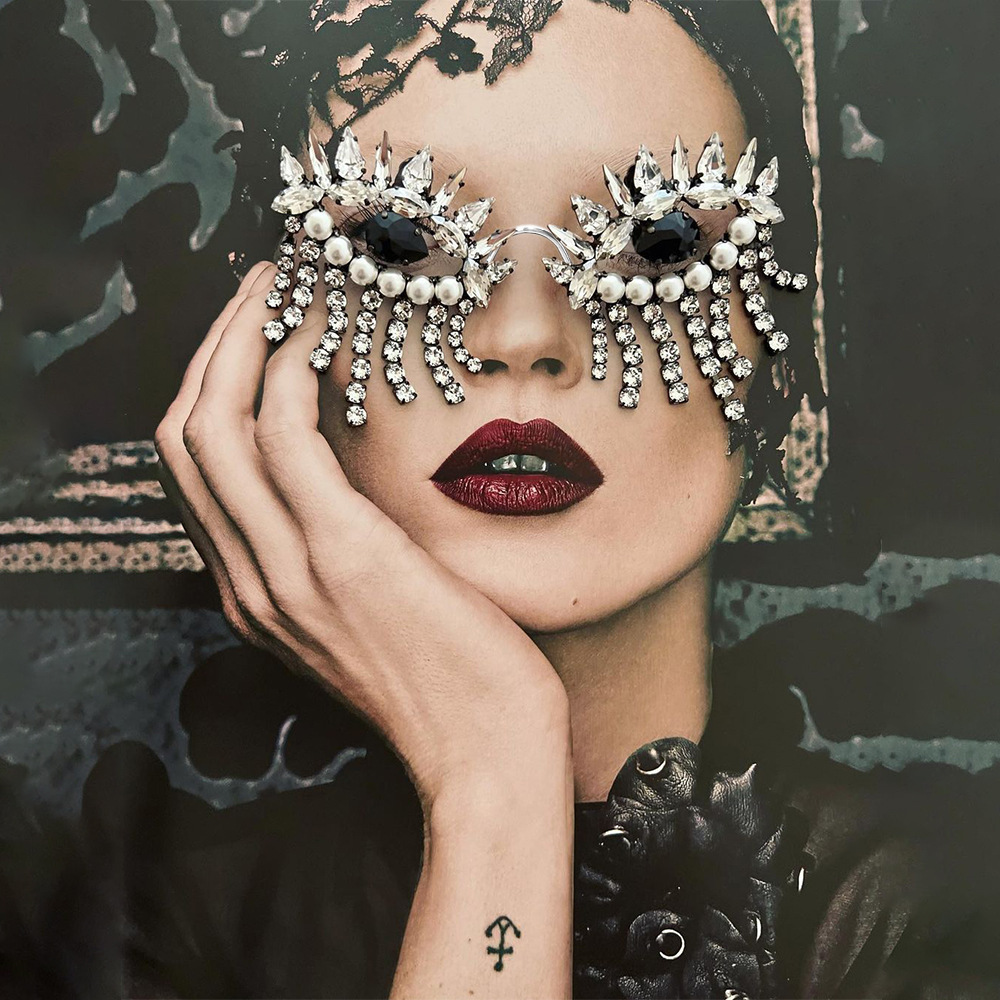 Body Jewelry Luxury - Stonefans Tassel Glasses Frame for Women