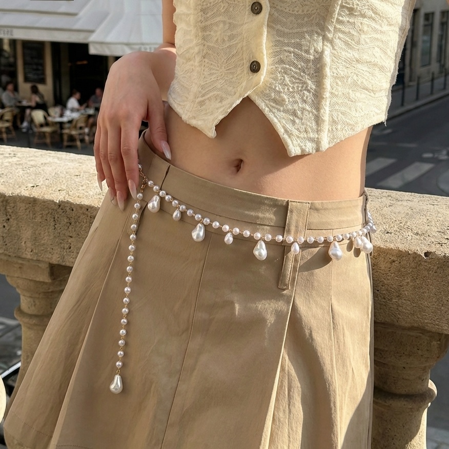 Body Jewelry Luxury - Luxurious French Style Double Layer Pearl