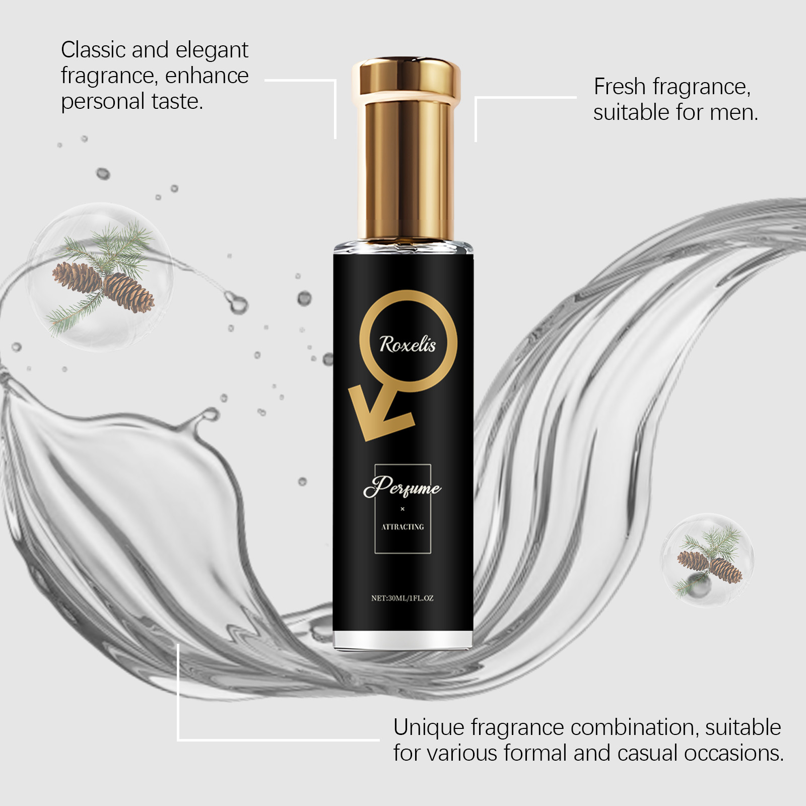 Roxelis 30ml Men Pheromone Per - Body Jewelry Kit ulasan dan harga