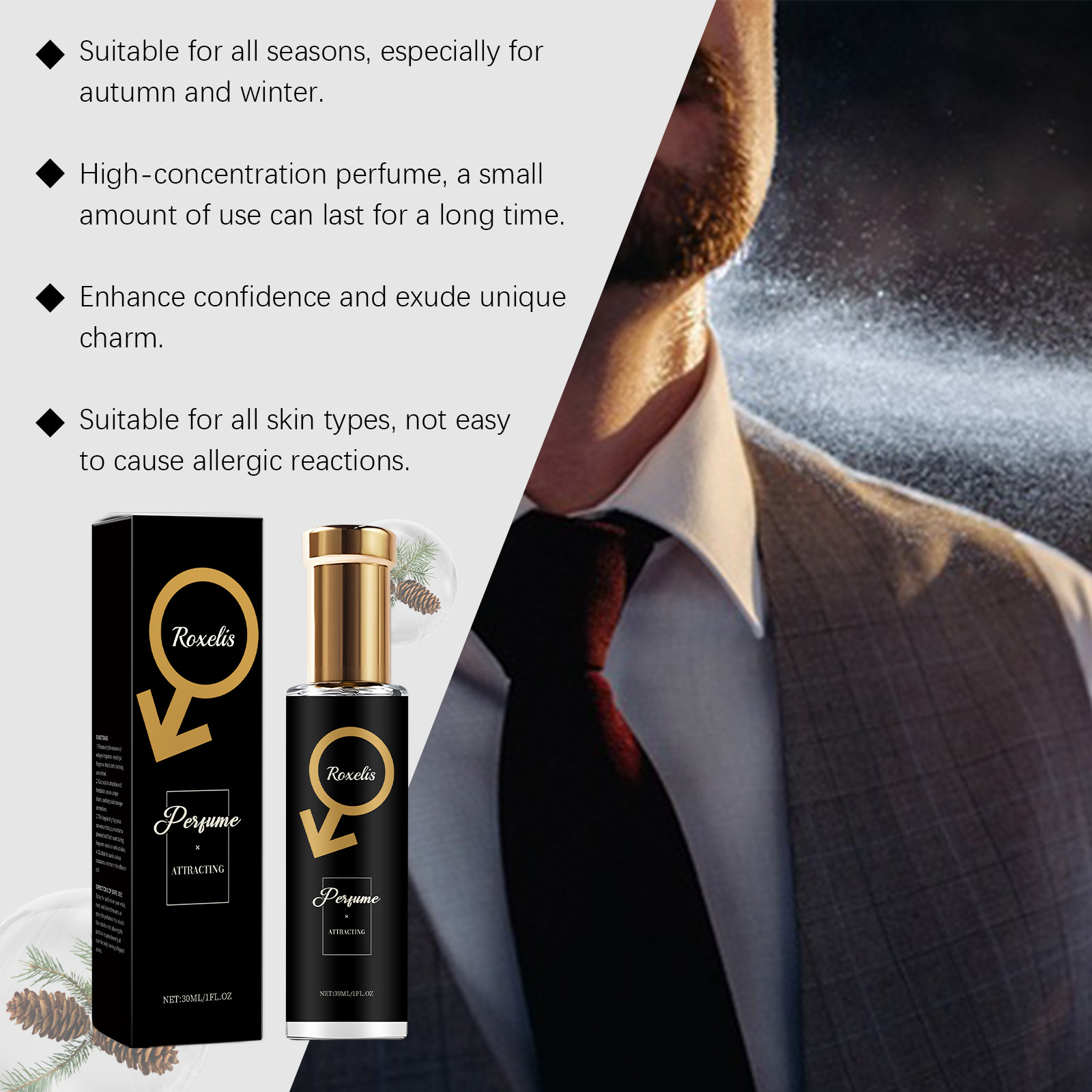 Roxelis 30ml Men Pheromone Per - Body Jewelry Kit ulasan dan harga