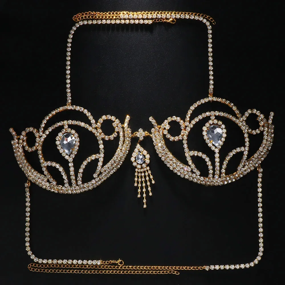 Luxury Rhinestone Bikini Bra G - Body Jewelry Luxury ulasan dan harga