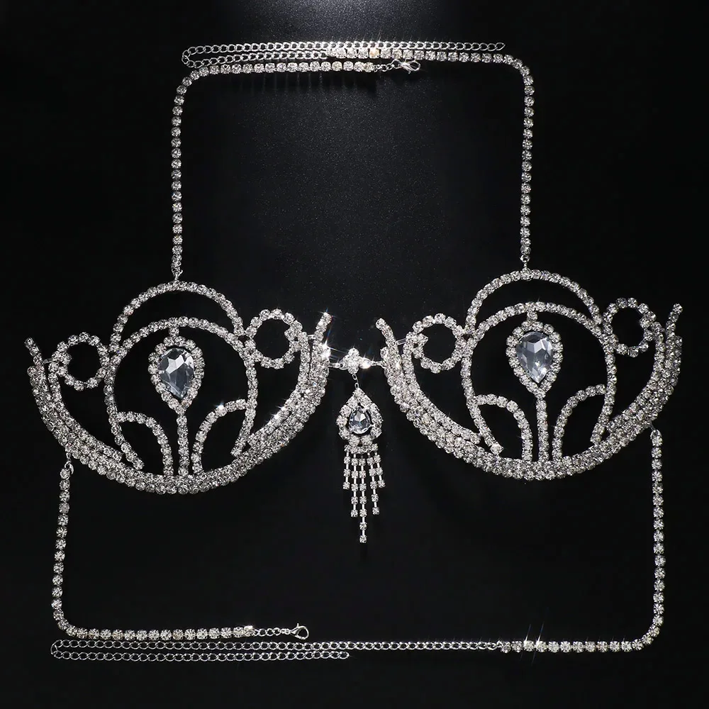 Luxury Rhinestone Bikini Bra G - Body Jewelry Luxury ulasan dan harga
