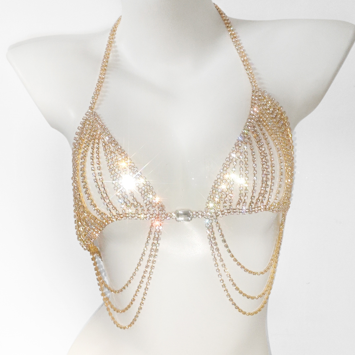 Fashionable Tassels Sexy Rhine - Body Jewelry Bra ulasan dan harga