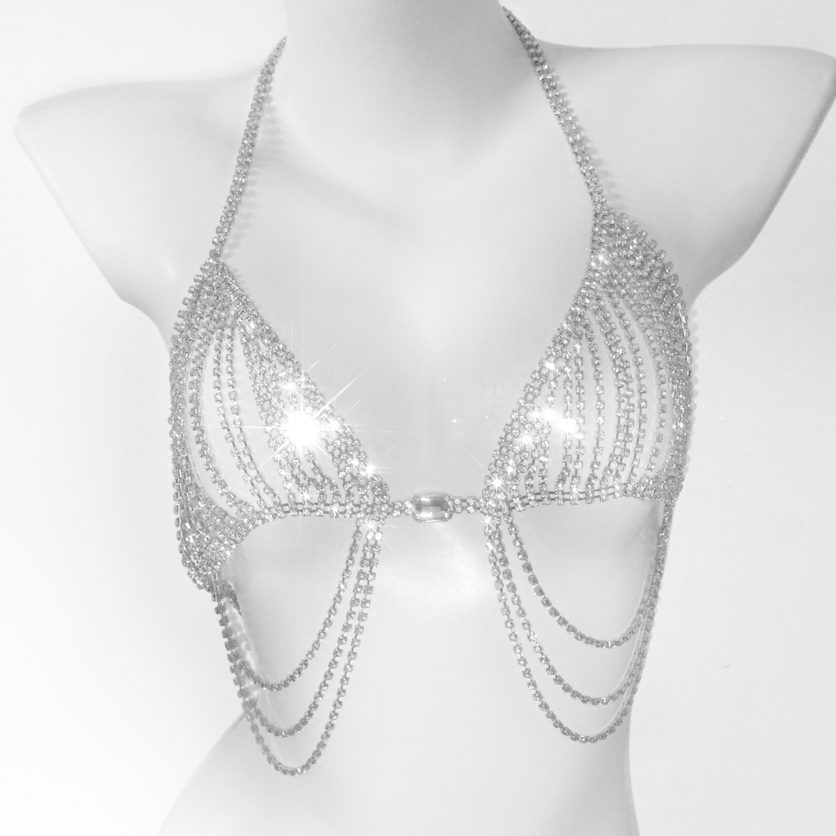 Fashionable Tassels Sexy Rhine - Body Jewelry Bra ulasan dan harga