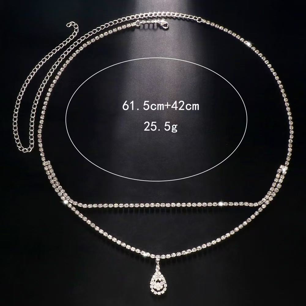Luxury Rhinestone Double Chain - Body Jewelry Luxury ulasan dan harga