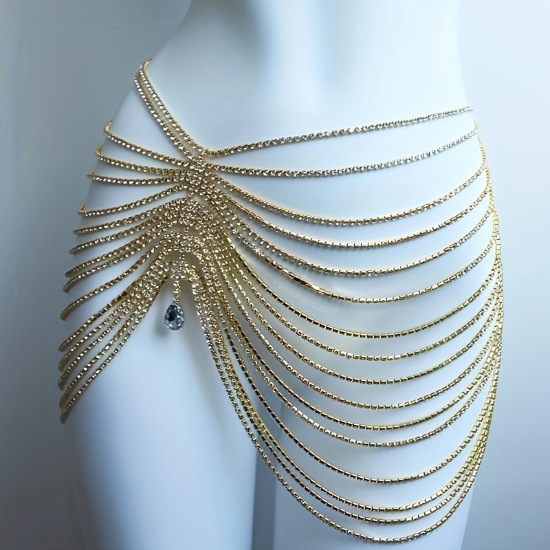 1PCS Sexy Shiny Tassel Crystal - Body Jewelry Luxury ulasan dan harga