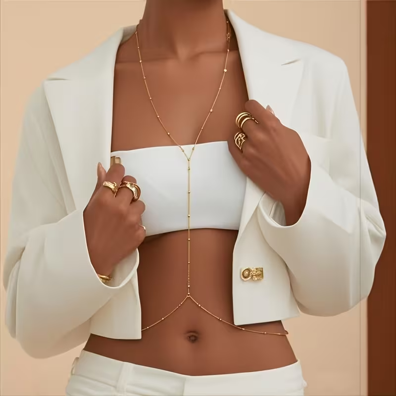 Fashion Simple Bead Chain Bohe - Body Jewelry Bra ulasan dan harga