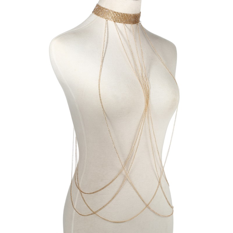 Gold Color Body Chain Women  R - Body Jewelry Luxury ulasan dan harga