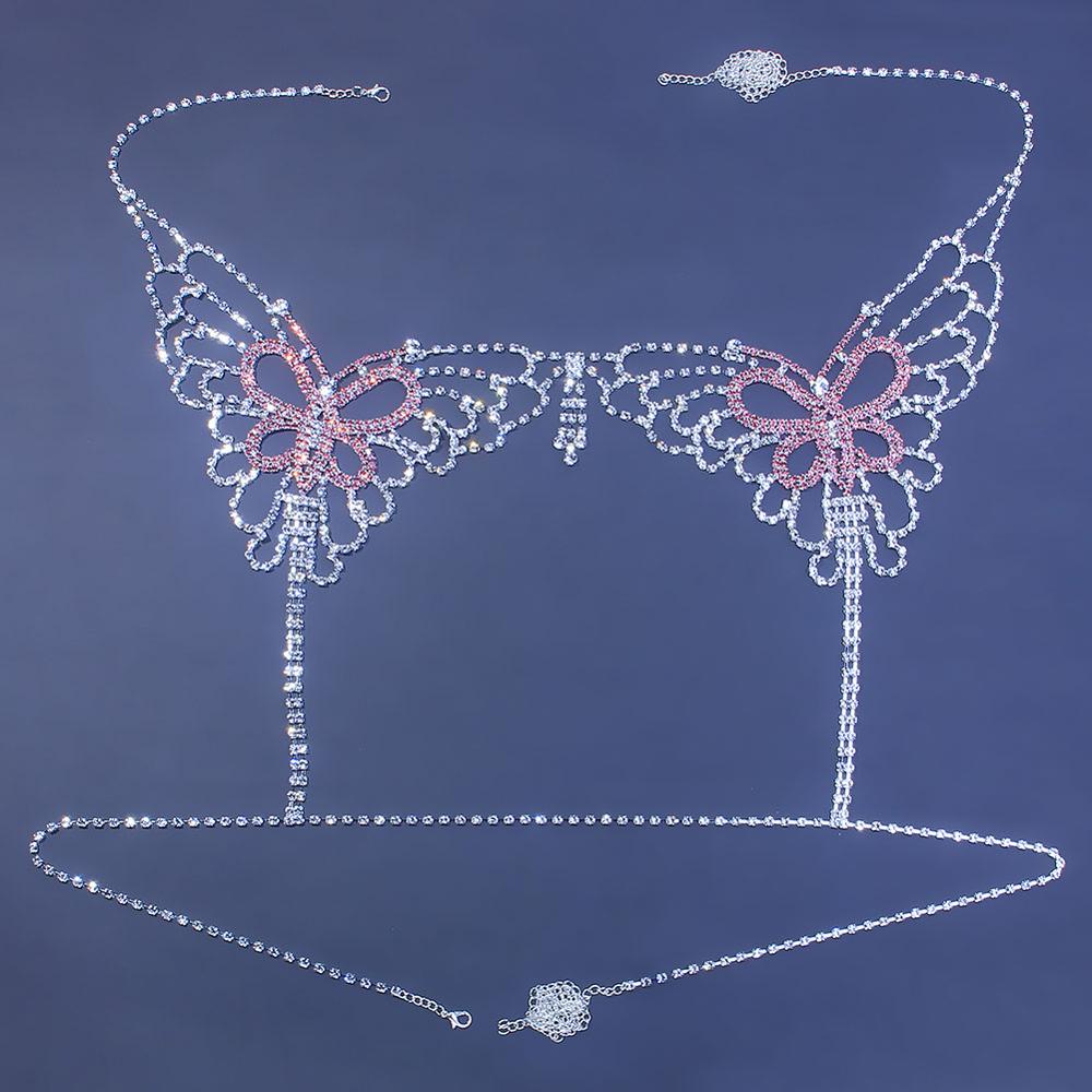 Sexy Butterfly Rhinestone Chai - Body Jewelry Kit ulasan dan harga