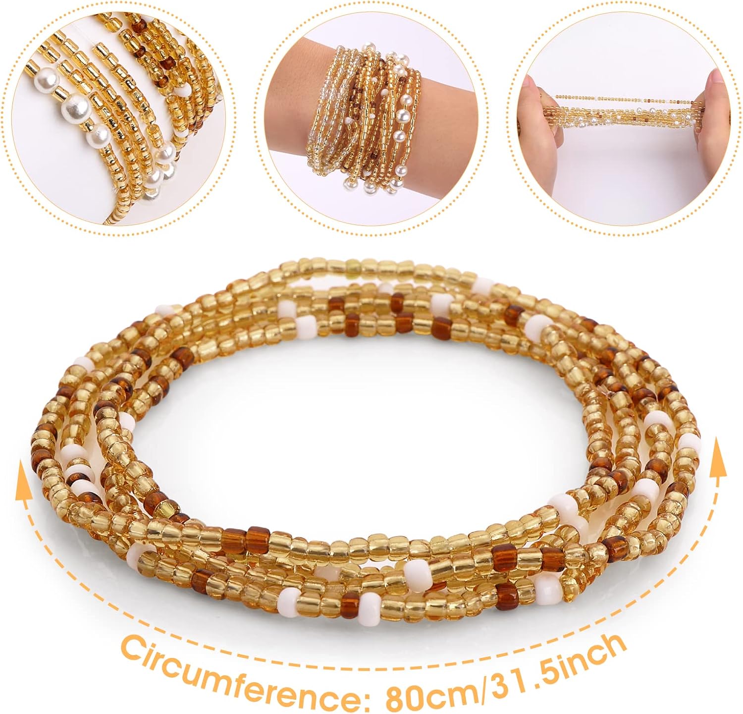 Waist Beads for Women Belly Be - Body Jewelry Types ulasan dan harga