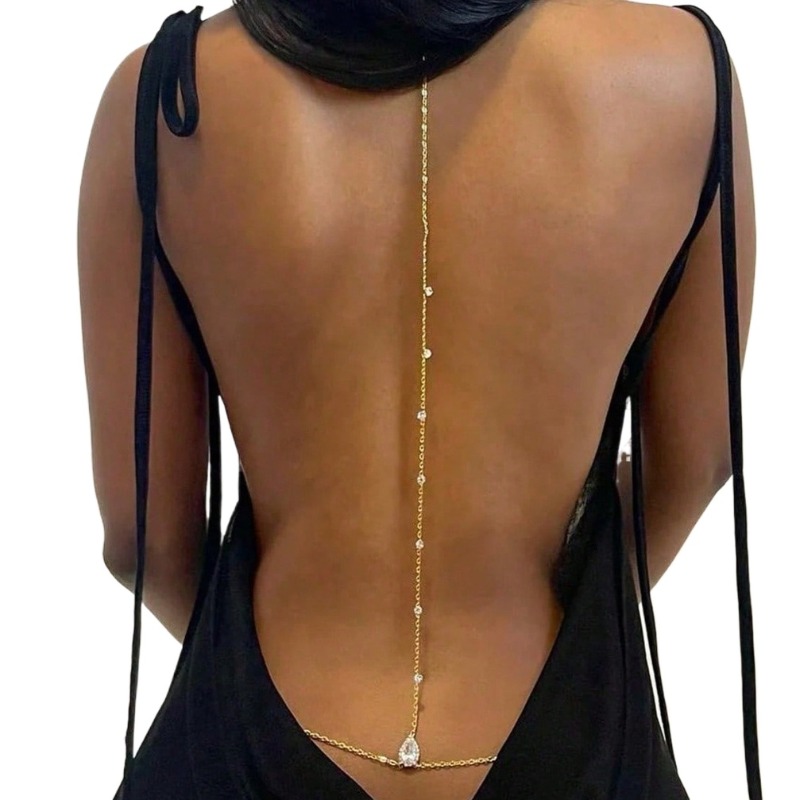 Bride Backless Rhinestone Wate - Body Jewelry Bra ulasan dan harga