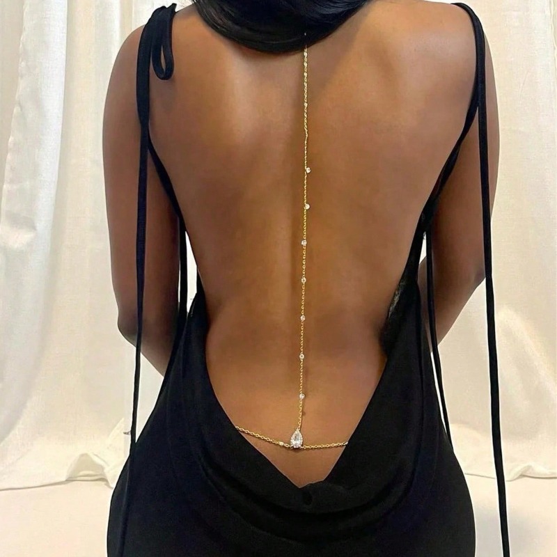Bride Backless Rhinestone Wate - Body Jewelry Bra ulasan dan harga