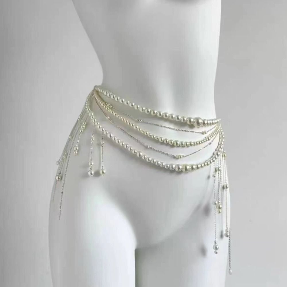 Fashion Elegant Pearl Waist Ch - Body Jewelry Types ulasan dan harga