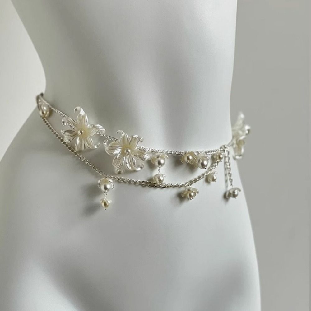 Fashion Elegant Pearl Waist Ch - Body Jewelry Types ulasan dan harga