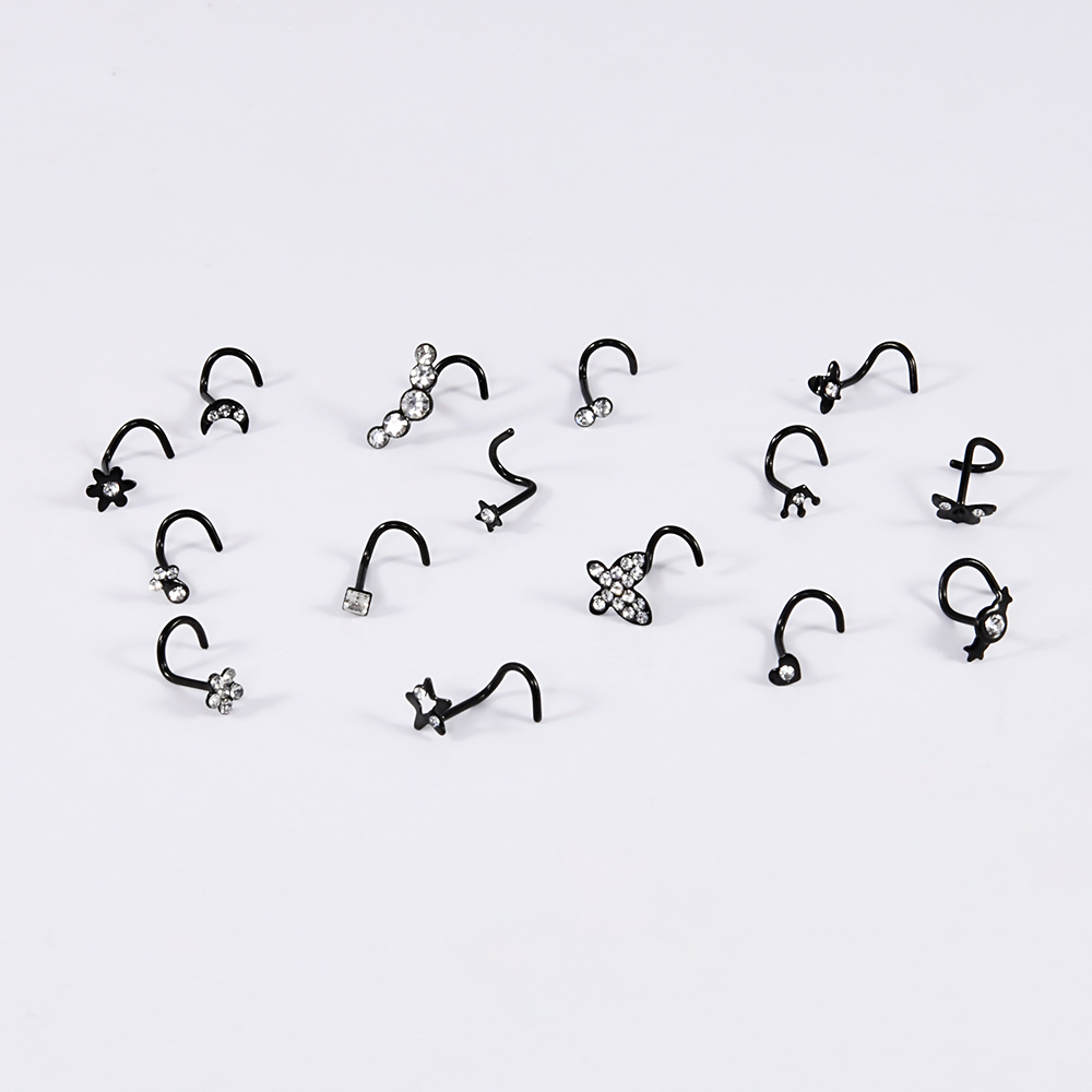 1-15PCS Surgical Steel Nose St - Body Jewelry Etc ulasan dan harga