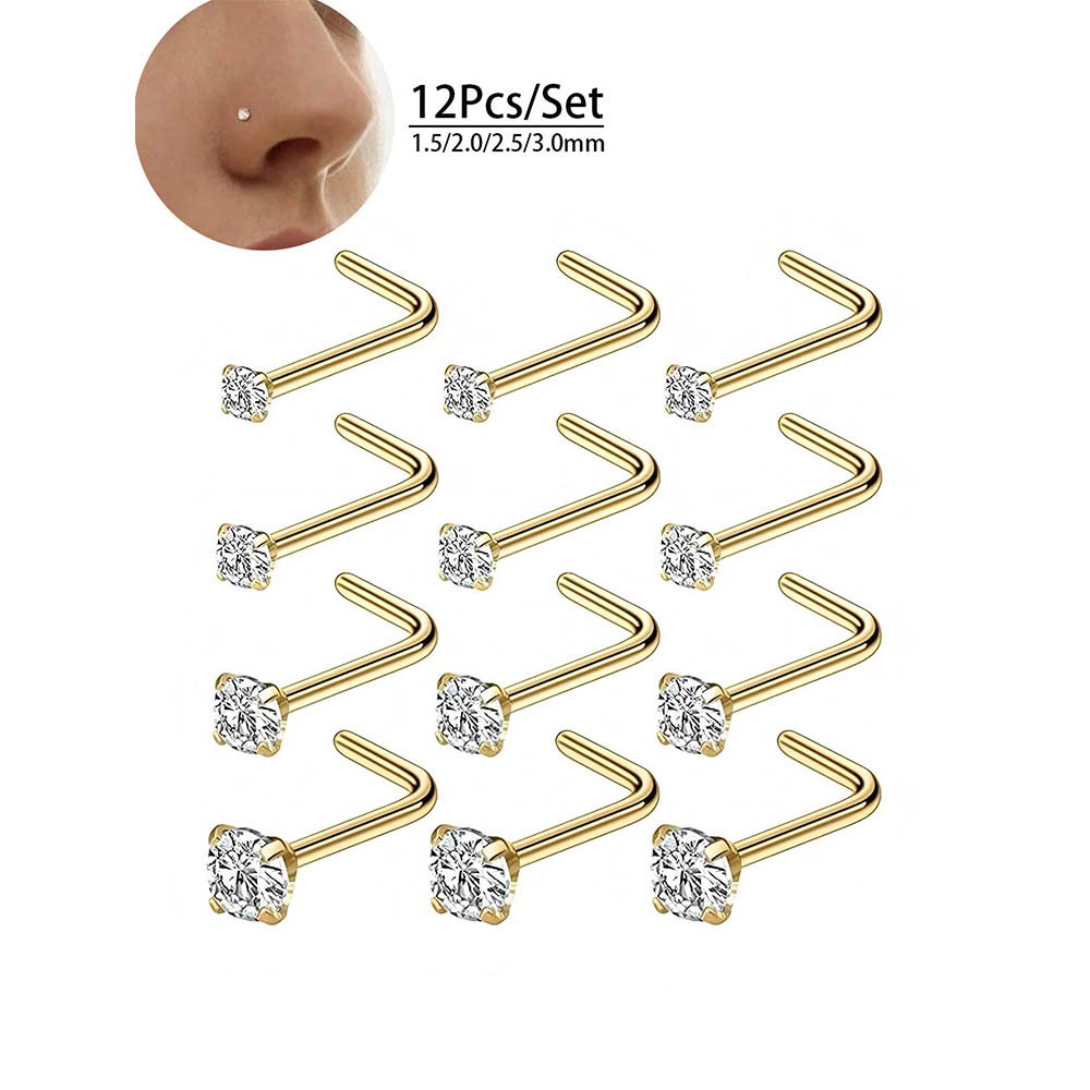 12-Piece Full Set 316L Hypoall - Body Jewelry Kit ulasan dan harga