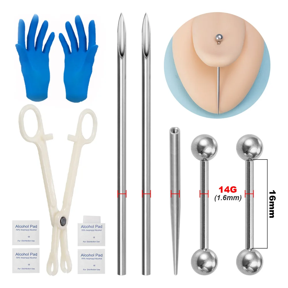Professional Sterile Body Pier - Body Jewelry Kit ulasan dan harga