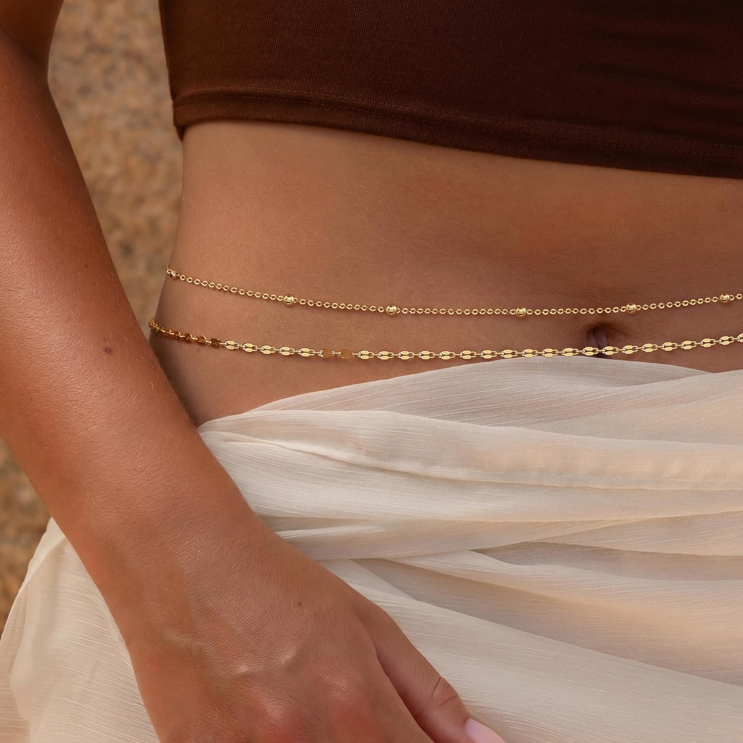 14K Gold Plated Waist Chain Wo - Body Jewelry Types ulasan dan harga