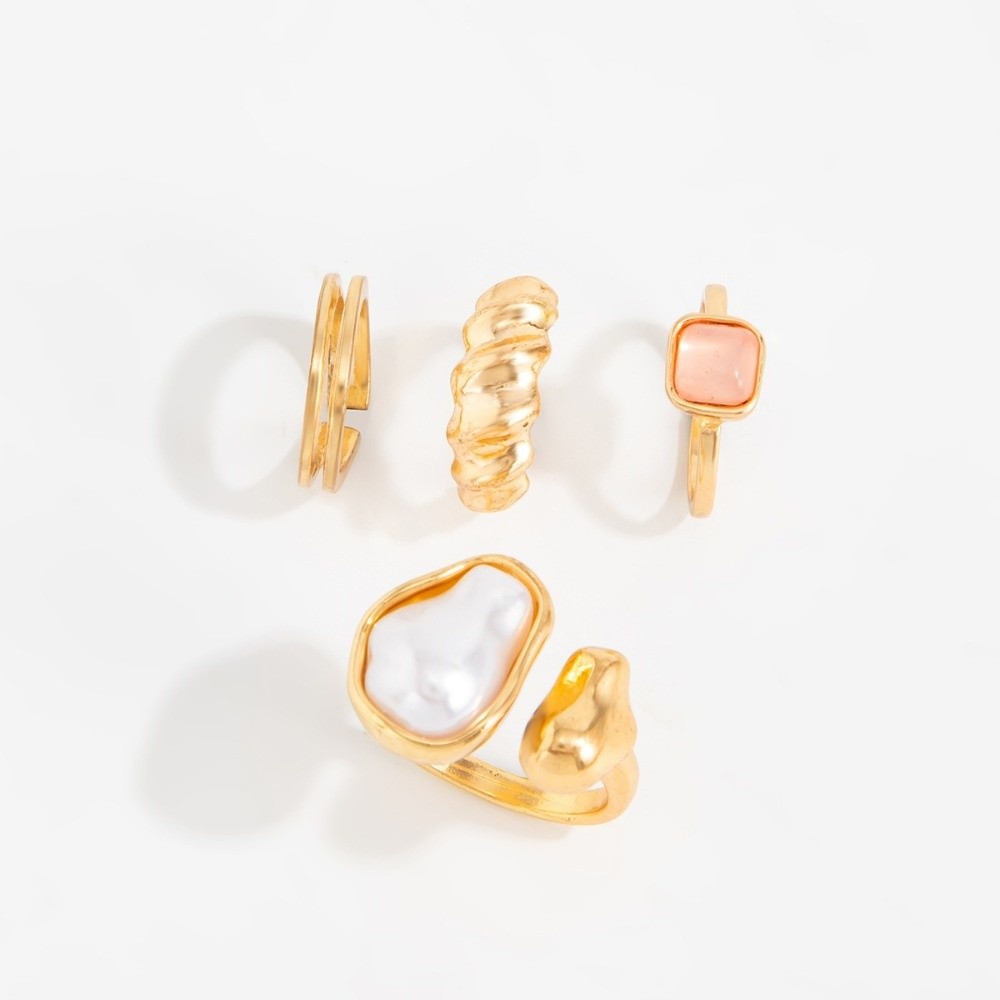 Irregular Pearl Toe Ring Set T - Body Jewelry Kit ulasan dan harga